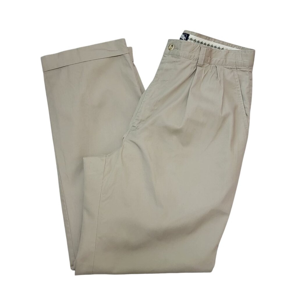 Thornton Bay Pleated Pants 32x30 Beige Khaki Chino Trouser Twill Golf Preppy